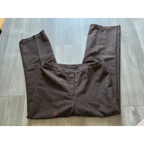 Sag Harbor Womens Tweed Pants Size 12 Brown With Multicolor Specks - Picture 4 of 6